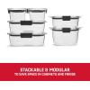 Rubbermaid Brilliance BPA-Free Food Storage Containers, Medium Deep, 4.7 Cup, 2-Pack, Airtight & Leak-Proof, Microwave & Dishwasher Safe(Set of 6 Round and Rectangular Containers)