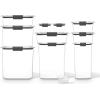 Rubbermaid Brilliance Pantry 10 Piece Set, Clear and Airtight Food and Pantry Storage Containers(Set of 10 Assorted Containers)