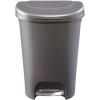 Rubbermaid Classic 13 Gallon Premium Step-On Trash Can with Lid and Stainless-Steel Pedal, Black Waste Bin for Kitchen/Home/Office/Garage(Bronze)