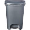 Rubbermaid Classic 13 Gallon Premium Step-On Trash Can with Lid and Stainless-Steel Pedal, Black Waste Bin for Kitchen/Home/Office/Garage(Gunmetal Blue)