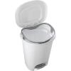 Rubbermaid Classic 13 Gallon Premium Step-On Trash Can with Lid and Stainless-Steel Pedal, Black Waste Bin for Kitchen/Home/Office/Garage(White)