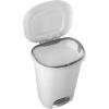 Rubbermaid Classic 13 Gallon Premium Step-On Trash Can with Lid and Stainless-Steel Pedal, Black Waste Bin for Kitchen/Home/Office/Garage(White)