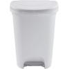 Rubbermaid Classic 13 Gallon Premium Step-On Trash Can with Lid and Stainless-Steel Pedal, Black Waste Bin for Kitchen/Home/Office/Garage(White)