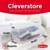 Rubbermaid Cleverstore 42 Quart Stackable Plastic Storage Bin with Lids for Garage, Closet, and Classroom, Clear, 4 Pack(71 Qt – 4 Pack)