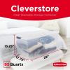 Rubbermaid Cleverstore 42 Quart Stackable Plastic Storage Bin with Lids for Garage, Closet, and Classroom, Clear, 4 Pack(95 Qt – 4 Pack)