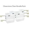 Rubbermaid Cleverstore 6 Qt Clear Storage Bins with Lids, 12-Pack, Stackable, BPA-Free, Made in USA(Variety – 16 Pack)