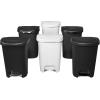 Rubbermaid Commercial Products Touch Top Trash Can/Wastebasket with Lid, 13-Gallon, Small Black Garbage Bin for Home/Kitchen/Bathroom/Bedroom/Office(White)