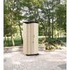 Rubbermaid Compact Vertical Resin Storage Shed With Floor (2 x 2.5 Ft), Weather Resistant, Beige/Brown, Organization for Home/Backyard/Garden Tools/Porch/Patio Cushions/Pool Chemicals/Toys