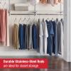 Rubbermaid Configurations Custom Closet Kit 3-6 Ft. Adjustable Metal Wire Shelving White Finish Expandable Organization System Hardware Included for Home Closet/Pantry/Laundry/Mudroom(Titanium)