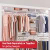 Rubbermaid Configurations Custom Closet Kit 3-6 Ft. Adjustable Metal Wire Shelving White Finish Expandable Organization System Hardware Included for Home Closet/Pantry/Laundry/Mudroom(Titanium)