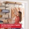 Rubbermaid Configurations Deluxe Custom Closet Kit 3-6 Ft. Adjustable Metal Wire Shelving White Finish Expandable Organization System Hardware Included for Home Closet/Pantry/Laundry/Mudroom(Titanium)