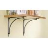 Rubbermaid Decorative Shelf Bracket, 6 x 8-Inch, Arch, Black, Stylish Shelving Organization System, Asymmetrical design