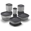 Rubbermaid EasyFindLids Food Storage Containers with SilverShield Antimicrobial Protection, 42-Piece Set, BPA-Free, Grey(Grey)