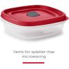 Rubbermaid EasyStore Containers, 44-Piece Set, Food Storage Containers, Food Storage Containers with Lids(Red)