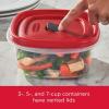 Rubbermaid EasyStore Containers, 44-Piece Set, Food Storage Containers, Food Storage Containers with Lids(Red)