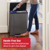 Rubbermaid Elite Stainless Steel Metal Dual Stream Step-On Trash Can for Waste and Recycling 15.9 Gallon Charcoal Trash and Recycle Bin Combo for Home/Kitchen/Garage/Apartment/Office(15.8 Gallon)