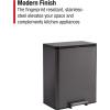 Rubbermaid Elite Stainless Steel Metal Dual Stream Step-On Trash Can for Waste and Recycling 15.9 Gallon Charcoal Trash and Recycle Bin Combo for Home/Kitchen/Garage/Apartment/Office(15.8 Gallon)