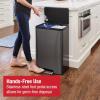 Rubbermaid Elite Stainless Steel Metal Dual Stream Step-On Trash Can for Waste and Recycling 15.9 Gallon Charcoal Trash and Recycle Bin Combo for Home/Kitchen/Garage/Apartment/Office(10.5 Gallon)