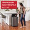 Rubbermaid Elite Stainless Steel Slim Sensor Trash Can 12-Gallon Batteries Included Charcoal Wastebasket for Home/Kitchen/Hotel/Lobby/Office 11.8G(Sensor)