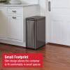 Rubbermaid Elite Stainless Steel Slim Sensor Trash Can 12-Gallon Batteries Included Charcoal Wastebasket for Home/Kitchen/Hotel/Lobby/Office 11.8G(Slim Sensor)