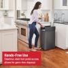 Rubbermaid Elite Stainless Steel Slim Step-On Trash Can 12 Gallon Charcoal Wastebasket for Home/Kitchen/Garage/Apartment/Office(Slim Step-On)