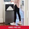 Rubbermaid Elite Stainless Steel Slim Step-On Trash Can 12 Gallon Charcoal Wastebasket for Home/Kitchen/Garage/Apartment/Office(Step-On)