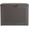 Rubbermaid Extra Large Resin Outdoor Storage Deck Box (134 Gal), Weather Resistant, Brown, Deck Organization for Home/Backyard/Pool Chemicals/Toys/Garden Tools/Porch/Patio Cushions(Brown)