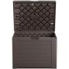 Rubbermaid Extra Large Resin Outdoor Storage Deck Box (134 Gal), Weather Resistant, Brown, Deck Organization for Home/Backyard/Pool Chemicals/Toys/Garden Tools/Porch/Patio Cushions(Brown)