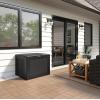 Rubbermaid Extra Large Resin Outdoor Storage Deck Box (134 Gal), Weather Resistant, Brown, Deck Organization for Home/Backyard/Pool Chemicals/Toys/Garden Tools/Porch/Patio Cushions(Charcoal)