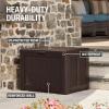 Rubbermaid Extra Large Resin Outdoor Storage Deck Box (134 Gal), Weather Resistant, Brown, Deck Organization for Home/Backyard/Pool Chemicals/Toys/Garden Tools/Porch/Patio Cushions(Brown)