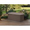 Rubbermaid Extra Large Resin Outdoor Storage Deck Box with Seat (120 Gal), Weather Resistant, Brown, Deck Organization for Home/Backyard/Pool Chemicals/Toys/Garden Tools/Porch/Patio Cushions(Large)