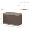 Rubbermaid Extra Large Resin Outdoor Storage Deck Box with Seat (120 Gal), Weather Resistant, Brown, Deck Organization for Home/Backyard/Pool Chemicals/Toys/Garden Tools/Porch/Patio Cushions(Medium)