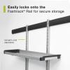 Rubbermaid FastTrack 2-Handle Hook (S Hook) Mounted Garage Storage and Space Saving Organization System Metallic Powder-Coated Steeel for Rakes/Brooms/Toys/Ladders(Large)