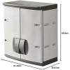 Rubbermaid Freestanding Storage Cabinet with Doors 18″D x 36″W x 37″H Medium Gray/Black Two-Shelf Lockable Cabinet for Indoor/Outdoor/Garage Storage for Garden Tools/Lawn Care Accessories(Small)