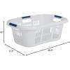Rubbermaid Laundry Basket XL Hip-Hugger Basket 2.1-Bushel White Laundry Storage/Bathroom/Bedroom/Home Closet(1.5 Bushel)