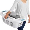 Rubbermaid Laundry Basket XL Hip-Hugger Basket 2.1-Bushel White Laundry Storage/Bathroom/Bedroom/Home Closet(2.1 Bushel)