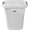Rubbermaid Open Top Trash Can, 5.3-Gallon, White Plastic Wastebasket/Garbage Bin for Home/Kitchen/Bathroom/Garage