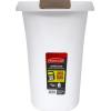 Rubbermaid Open Top Trash Can, 5.3-Gallon, White Plastic Wastebasket/Garbage Bin for Home/Kitchen/Bathroom/Garage