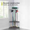 Rubbermaid Plastic Garage Corner Tool Tower Rack, Easy to Assemble, Organizes up to 30 Long-Handled Tools/Rakes/ Brooms/Shovles for Home/House/Outdoor/Sheds(Corner Tower)
