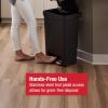 Rubbermaid Premier Series IV Step-On Trash Can for Home and Kitchen, 12.4 Gallon, Stainless Steel Lid Charcoal, for Home/Kitchen/Garage/Apartment/Office(12.4G – Classic Plastic)