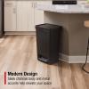 Rubbermaid Premier Series IV Step-On Trash Can for Home and Kitchen, 12.4 Gallon, Stainless Steel Lid Charcoal, for Home/Kitchen/Garage/Apartment/Office(12.4G – Classic Plastic)