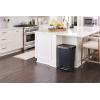 Rubbermaid Premier Series IV Step-On Trash Can for Home and Kitchen, 12.4 Gallon, Stainless Steel Lid Charcoal, for Home/Kitchen/Garage/Apartment/Office(12.4G – Metal Rim)