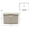 Rubbermaid Small Horizontal Resin Outdoor Storage Shed With Floor (4.5 x 3 Ft) Weather Resistant, Beige/Brown, Organization for Home/Backyard/Pool Chemicals/Toys/Garden Tools/Porch/Patio Cushions(Small Horizontal Shed)