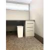 Rubbermaid Small Kitchen Bathroom Trash Can, 9 Gallons, White, Waste Basket for Under Counter/Kitchen/Office/Bedroom/Bathroom