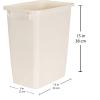 Rubbermaid Small Trash 9-Gallons Beige Plastic Garbage Can/Wastebasket for Kitchen/Bathroom fits Under-Sink/Desk/Countertop/Cabinet 21-quart Bisque(Bisque)
