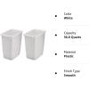 Rubbermaid Small Trash 9-Gallons Beige Plastic Garbage Can/Wastebasket for Kitchen/Bathroom fits Under-Sink/Desk/Countertop/Cabinet 21-quart Bisque(White)