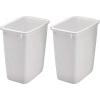 Rubbermaid Small Trash 9-Gallons Beige Plastic Garbage Can/Wastebasket for Kitchen/Bathroom fits Under-Sink/Desk/Countertop/Cabinet 21-quart Bisque(White)