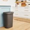 Rubbermaid Spring Top Trash Can with Lid 13 Gallon Gray Plastic Garbage Bin for Home/Kitchen/Office/Garage(Gray)