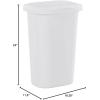 Rubbermaid Spring Top Trash Can with Lid 13 Gallon Gray Plastic Garbage Bin for Home/Kitchen/Office/Garage(White)