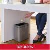 Rubbermaid Stainless Steel Slim Step-On Trash Can, 2.6-Gallon, Charcoal, Wastebasket with Lid for Home/Bathroom/Kitchen(Open Top)